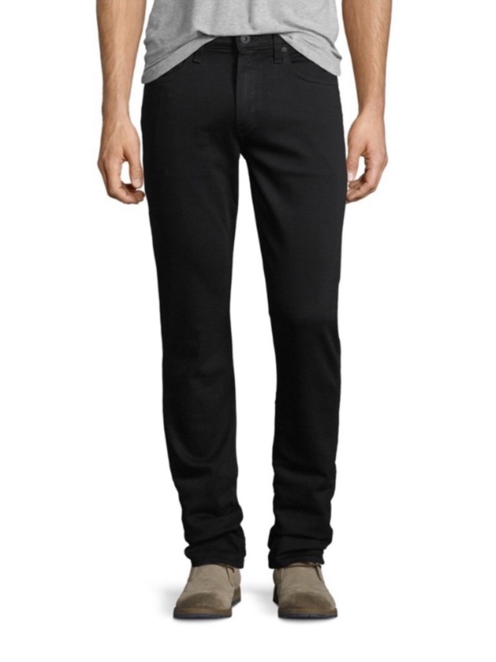 PAIGE Men’s Transcend LENNOX Slim Fit Straight Black Jeans Black Fade Sz 29